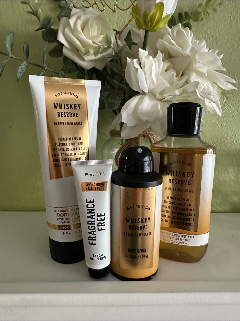 Bath & Body Works Whiskey Reserve Men's Collection Body Cream - White & Gold
